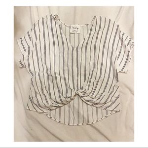Knot Front Sadie & Sage Striped Top